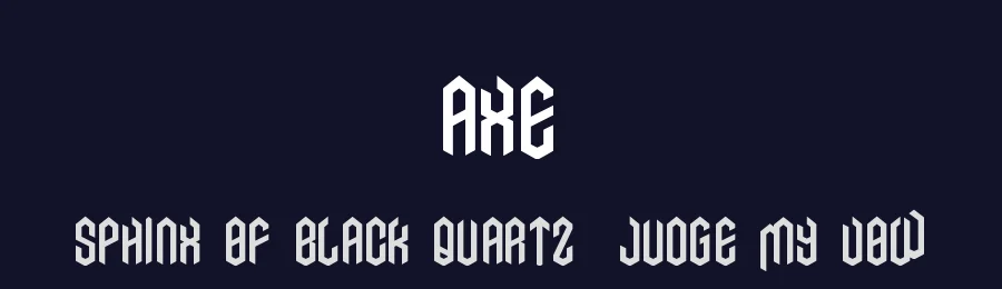 Axe by William  Bayley — Blackletter Font — thumbnail 2