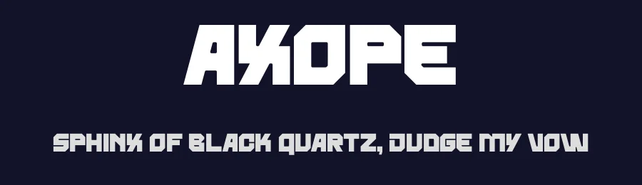 Axope by Gilang Ternadho — Display Font — thumbnail 2