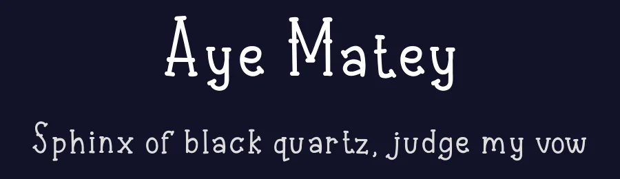 Aye Matey by Mehibi — Decorative Font — thumbnail 2