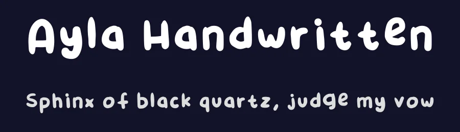 Ayla Handwritten by Alya Naim — Script Handwritten Font — thumbnail 2