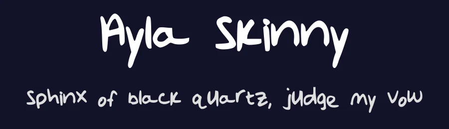 Ayla Skinny by aylaamanda — Script Handwritten Font — thumbnail 2