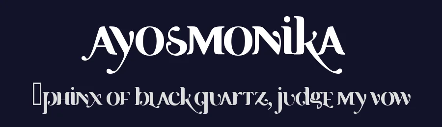 Ayosmonika by Germán Ventriglia — Decorative Font — thumbnail 2