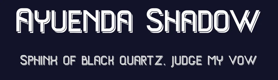 Ayuenda Shadow by Faqih Fawaji — Decorative Font — thumbnail 2
