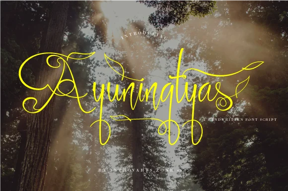 Ayuningtyas Font by IntrovArtZone — Script Handwritten Font