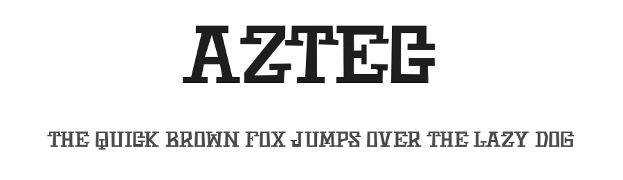 Aztec by Vladimir Nikolic — Decorative Font