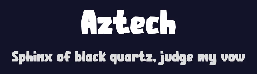 Aztech by Modestype Studio — Decorative Font — thumbnail 2