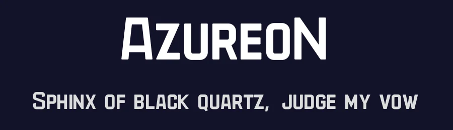 AzureoN by Hareesh Seela — Display Font — thumbnail 2