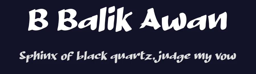 B Balik Awan by wepfont.com — Script Handwritten Font — thumbnail 2