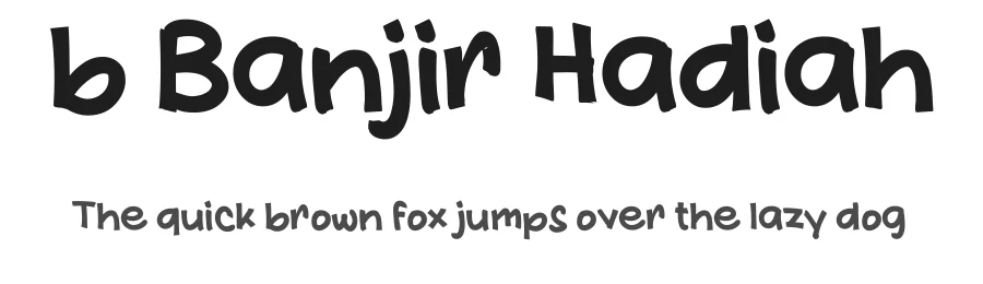 b Banjir Hadiah by wepfont.com — Decorative Font
