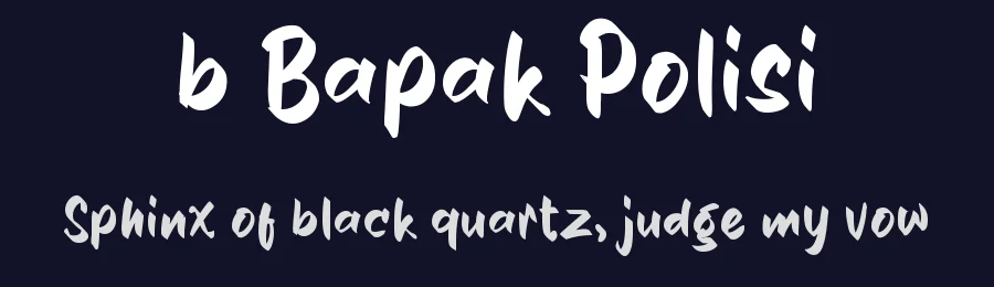 b Bapak Polisi by wepfont.com — Script Handwritten Font — thumbnail 2