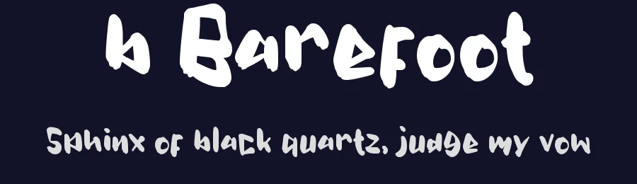 b Barefoot by wepfont.com — Script Handwritten Font — thumbnail 2