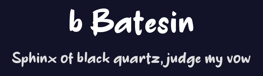 b Batesin by wepfont.com — Script Handwritten Font — thumbnail 2