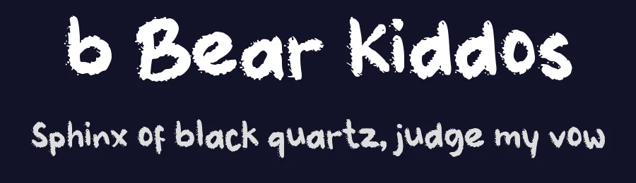 b Bear Kiddos by wepfont.com — Script Handwritten Font — thumbnail 2