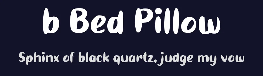 b Bed Pillow by wepfont.com — Script Handwritten Font — thumbnail 2