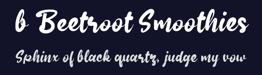 b Beetroot Smoothies by wepfont.com — Script Handwritten Font — thumbnail 2