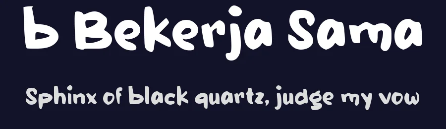 b Bekerja Sama by wepfont.com — Script Handwritten Font — thumbnail 2