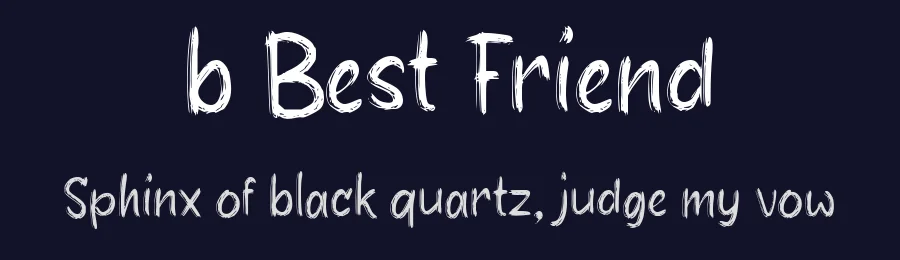 b Best Friend by wepfont.com — Script Handwritten Font — thumbnail 2