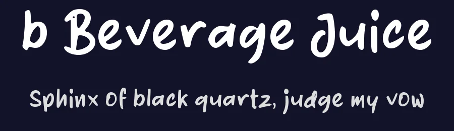 b Beverage Juice by wepfont.com — Script Handwritten Font — thumbnail 2