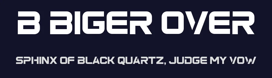 B Biger Over by wepfont.com — Display Font — thumbnail 2