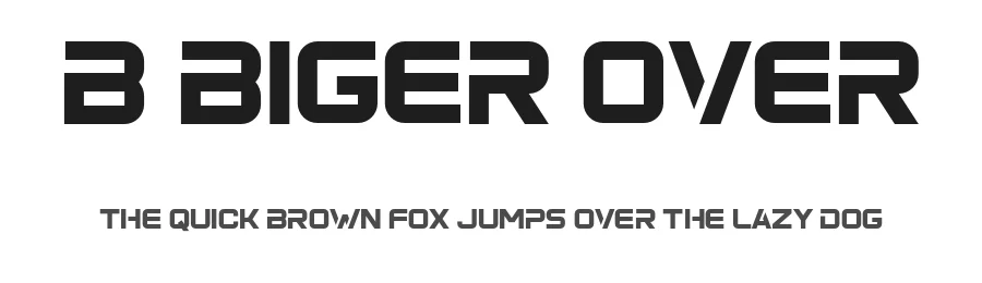 B Biger Over by wepfont.com β Display Font