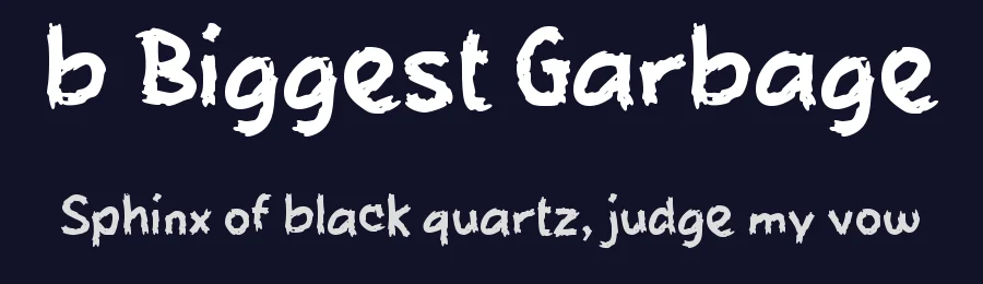 b Biggest Garbage by wepfont.com — Script Handwritten Font — thumbnail 2