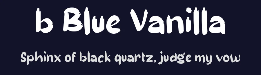 b Blue Vanilla by wepfont.com — Script Handwritten Font — thumbnail 2