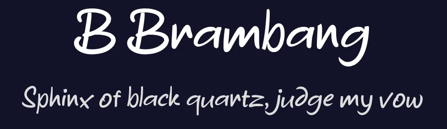 B Brambang by wepfont.com — Script Handwritten Font — thumbnail 2