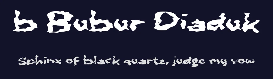 b Bubur Diaduk by wepfont.com — Decorative Font — thumbnail 2