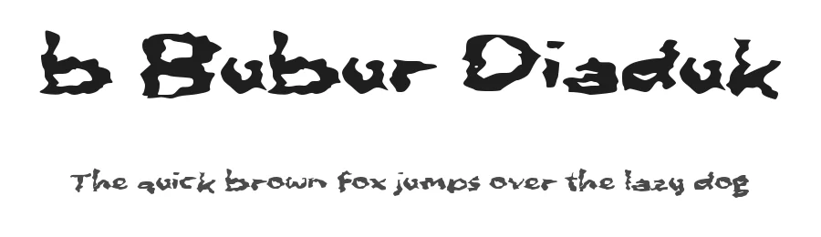 b Bubur Diaduk by wepfont.com — Decorative Font