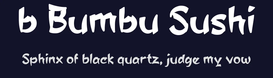 b Bumbu Sushi by wepfont.com — Decorative Font — thumbnail 2