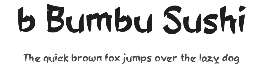 b Bumbu Sushi by wepfont.com — Decorative Font