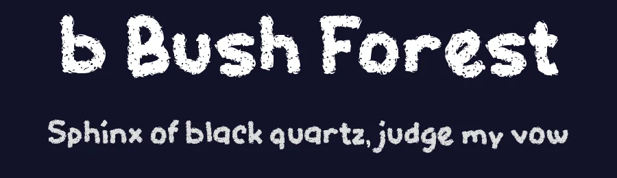 b Bush Forest by wepfont.com — Script Handwritten Font — thumbnail 2