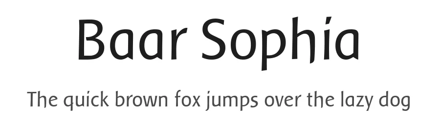 Baar Sophia by Lutz Baar — Sans Serif Font