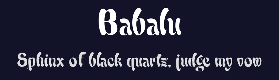 Babalu by Fernando Carvente — Decorative Font — thumbnail 2