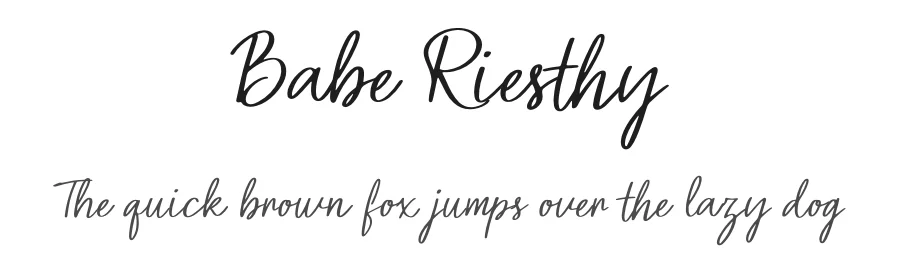 Babe Riesthy by Denustudios — Script Handwritten Font