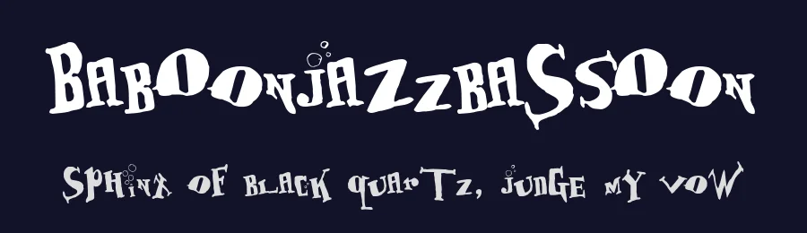 BabOonjaZzbaSsOon by Schmopyright — Decorative Font — thumbnail 2