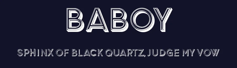 Baboy by Vladimir Nikolic — Sans Serif Font — thumbnail 2