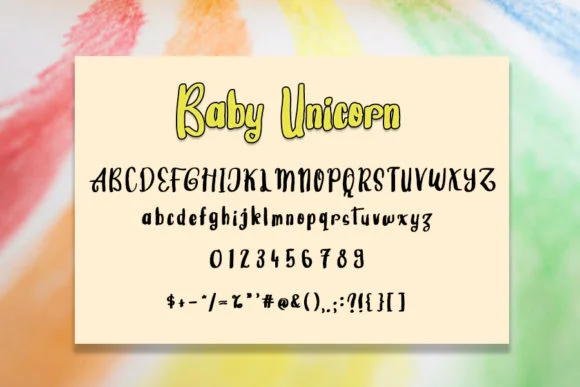Baby Unicorn Font by shiddiq.art — Script Handwritten Font — thumbnail 4