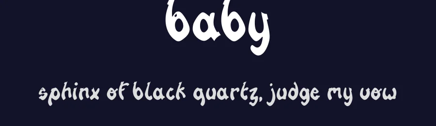 Baby by Rebecca Lardeur — Decorative Font — thumbnail 2
