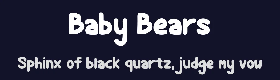 Baby Bears by Appleberry Studio — Decorative Font — thumbnail 2