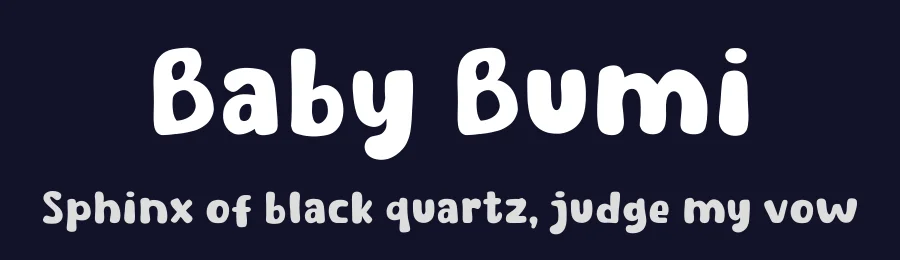 Baby Bumi by Khurasan — Decorative Font — thumbnail 2