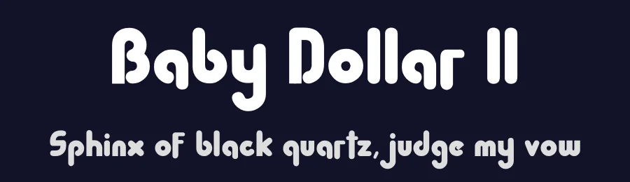 Baby Dollar ll by Pidco Art — Decorative Font — thumbnail 2