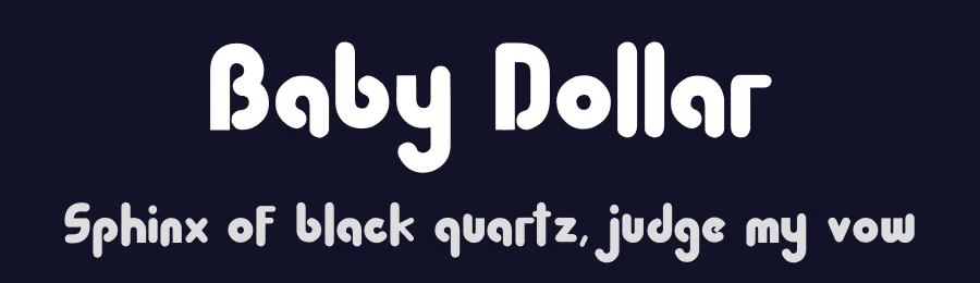 Baby Dollar by Pidco Art — Decorative Font — thumbnail 2
