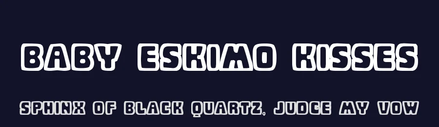 Baby Eskimo Kisses by Lars Manenschijn — Decorative Font — thumbnail 2