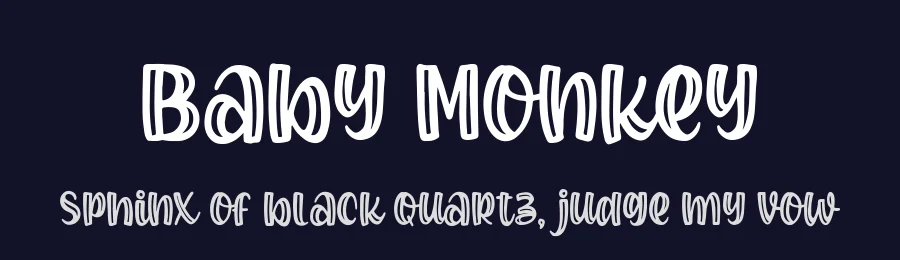 Baby Monkey by Blankids — Decorative Font — thumbnail 2