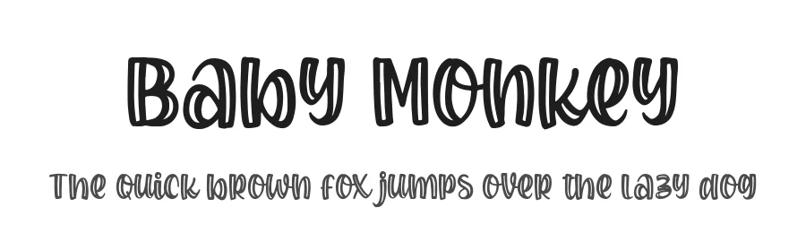 Baby Monkey by Blankids — Decorative Font