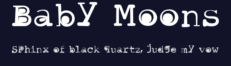 Baby Moons by Thomas Canale — Decorative Font — thumbnail 2