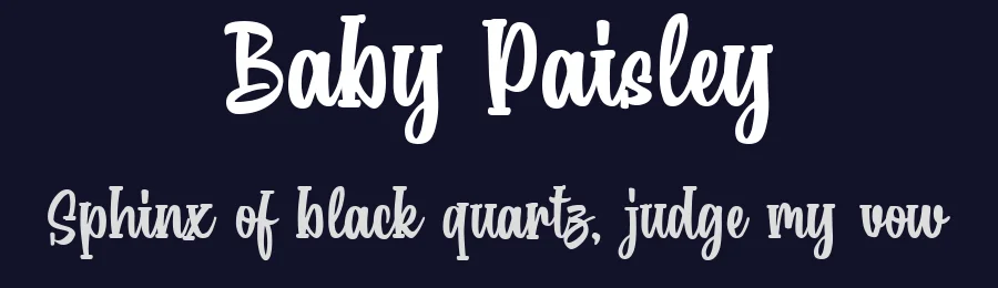 Baby Paisley by Blankids — Decorative Font — thumbnail 2