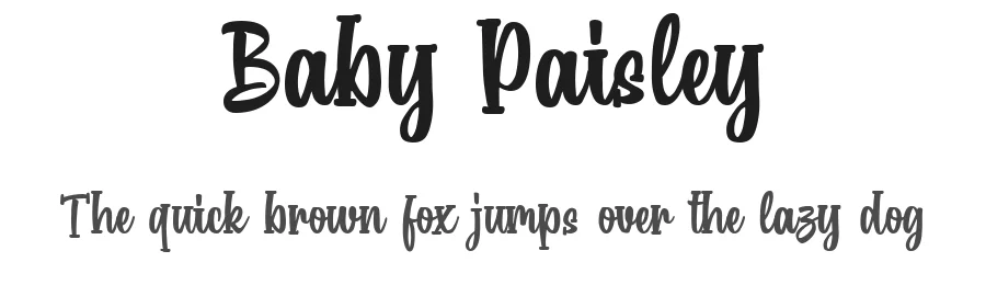 Baby Paisley by Blankids — Decorative Font