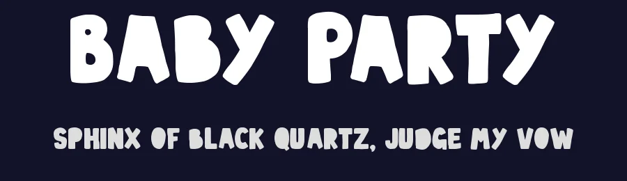 Baby Party by imagex — Decorative Font — thumbnail 2